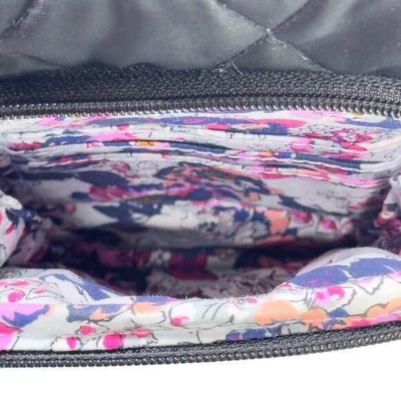 Vera Bradley Black Quilted Crossbody Bag With Clear ID Window & Adjustable Strap - Picture 8 of 11